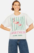 Yumi Retro Flamingo Cotton T-Shirt