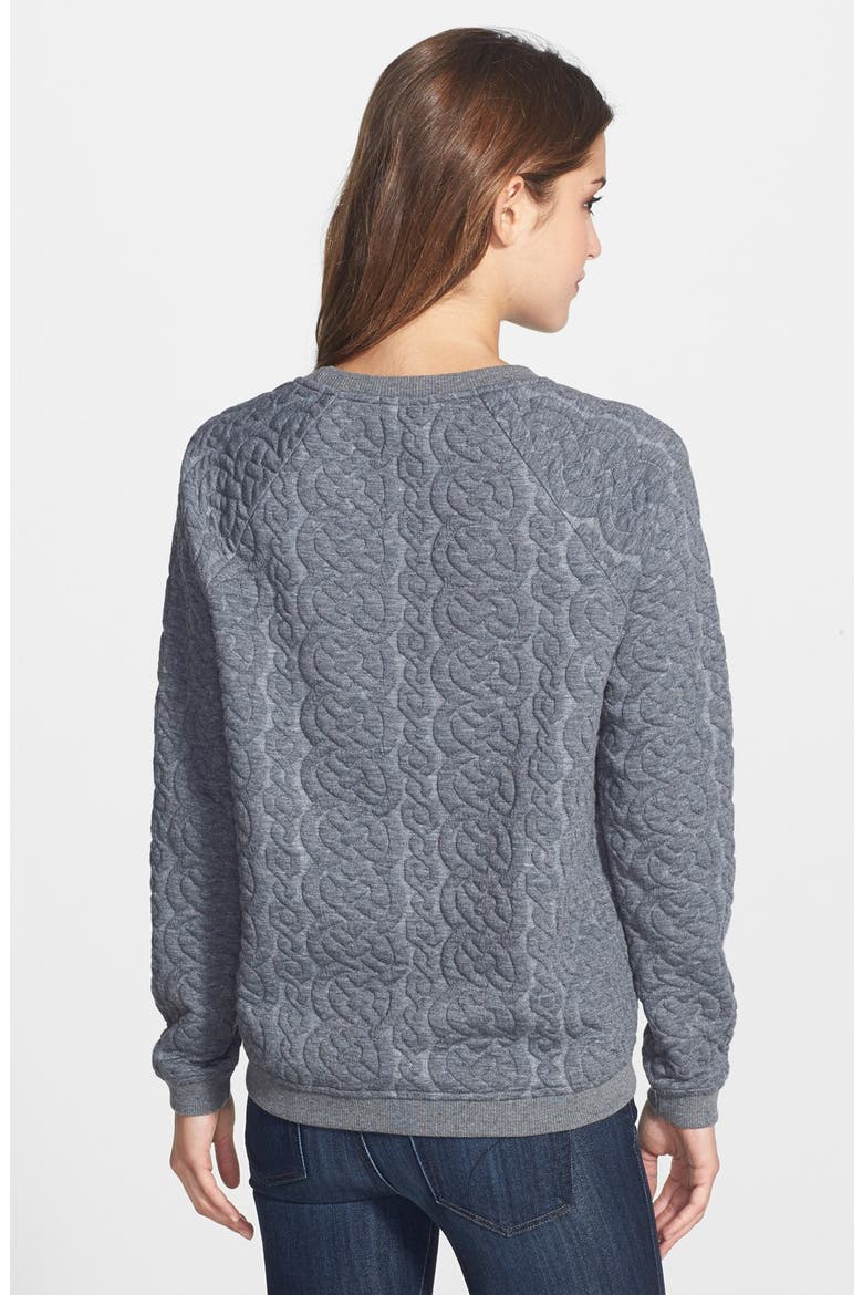 Quilted Sweatshirt, Alternate, color, HEATHER GREY QUILTED