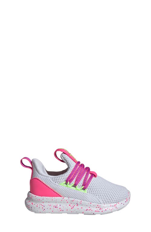 Adidas Originals Adidas Kids' Lite Racer Adapt 7.0 Slip-on Sneaker In White/lucid Lemon/lucid Pink