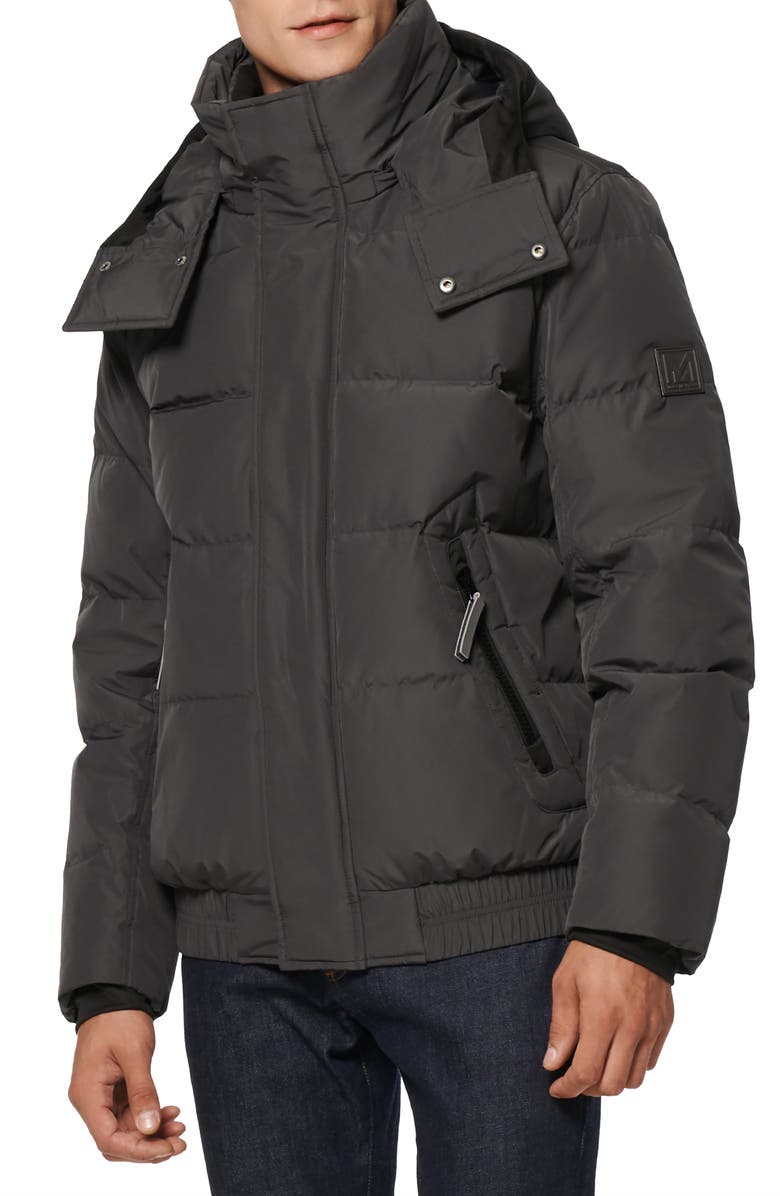Marc New York Phoenix Water Resistant Down & Feather Coat, Main, color, Charcoal