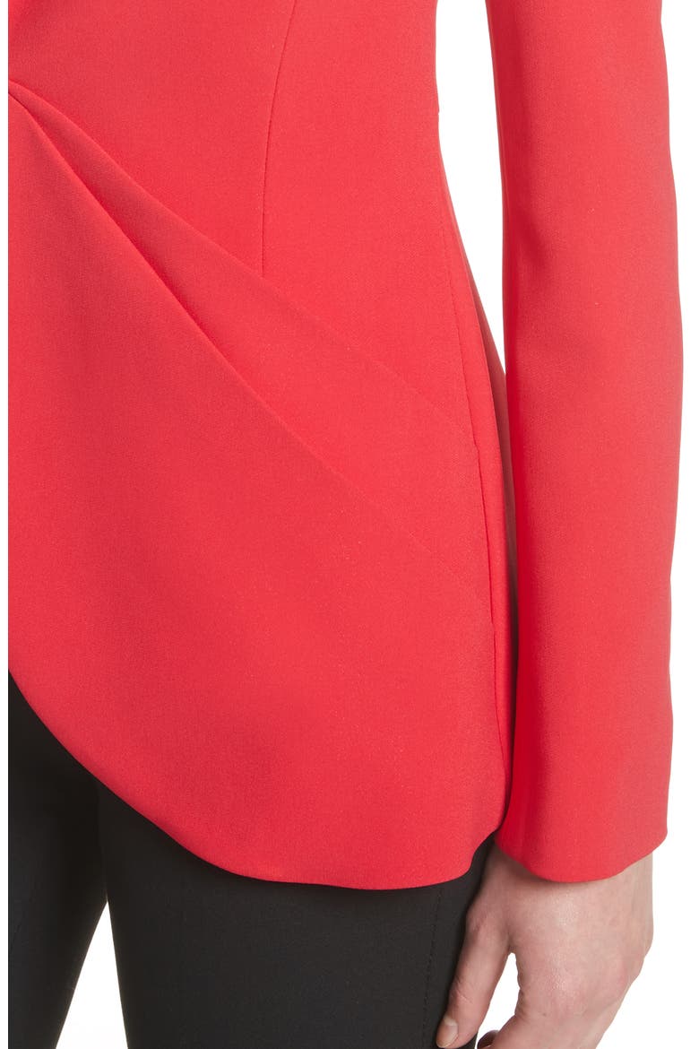 Drape Pocket Crepe Jacket, Alternate, color, RED