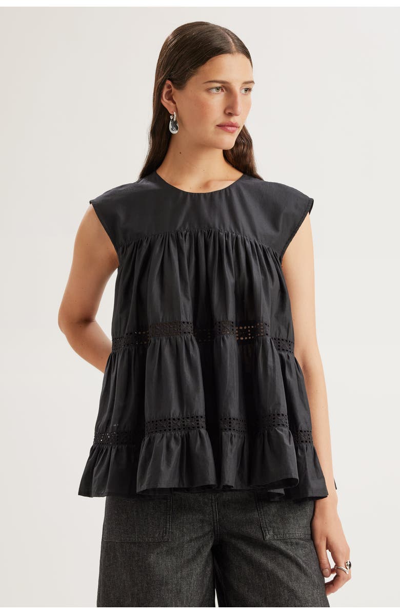 Merlette Quai Top, Alternate, color, Black