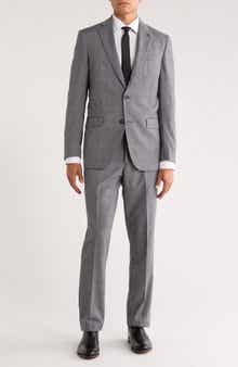 No Ordinary Joe by Ted Baker Jake Grey Windowpane Wool Suit