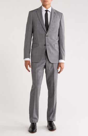 No Ordinary Joe by Ted Baker Jake Grey Windowpane Wool Suit