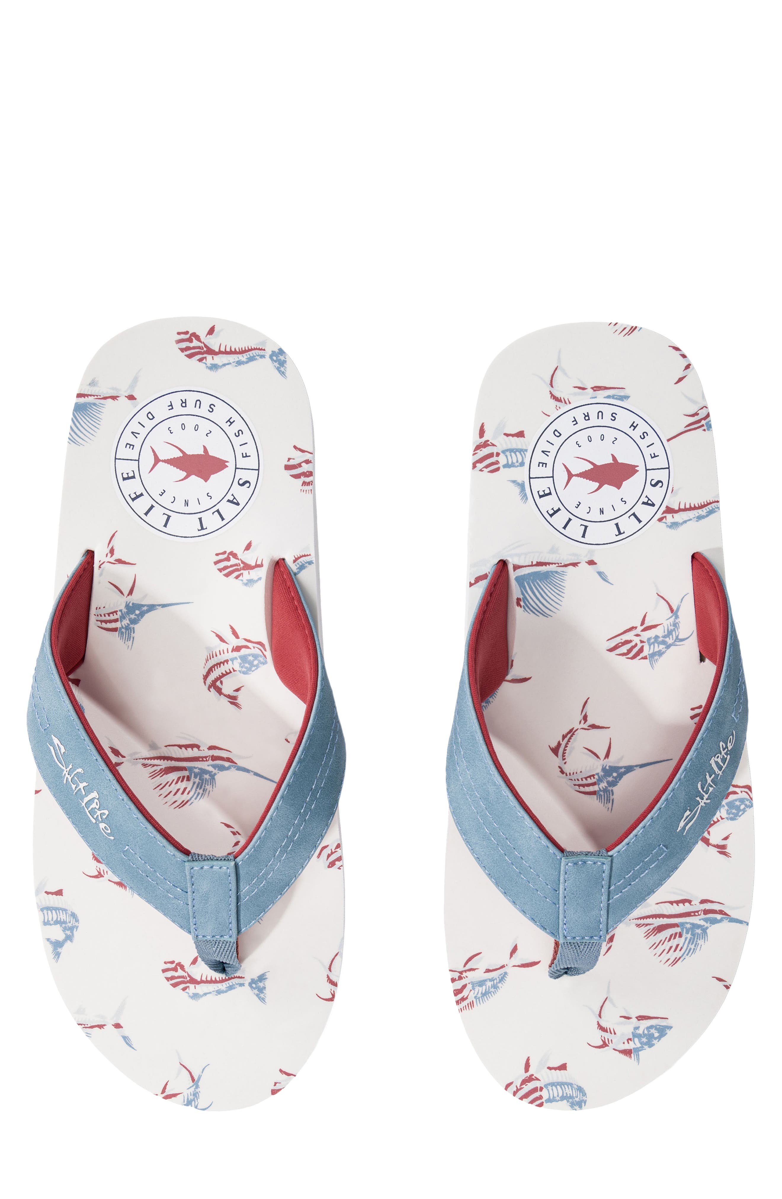 The Harbor Americana Flip Flop, Alternate, color, BLUE