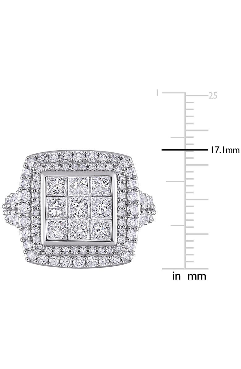 Julianna B. Diamond Cluster Double Halo Ring 14k, Alternate, color, 14K White Gold
