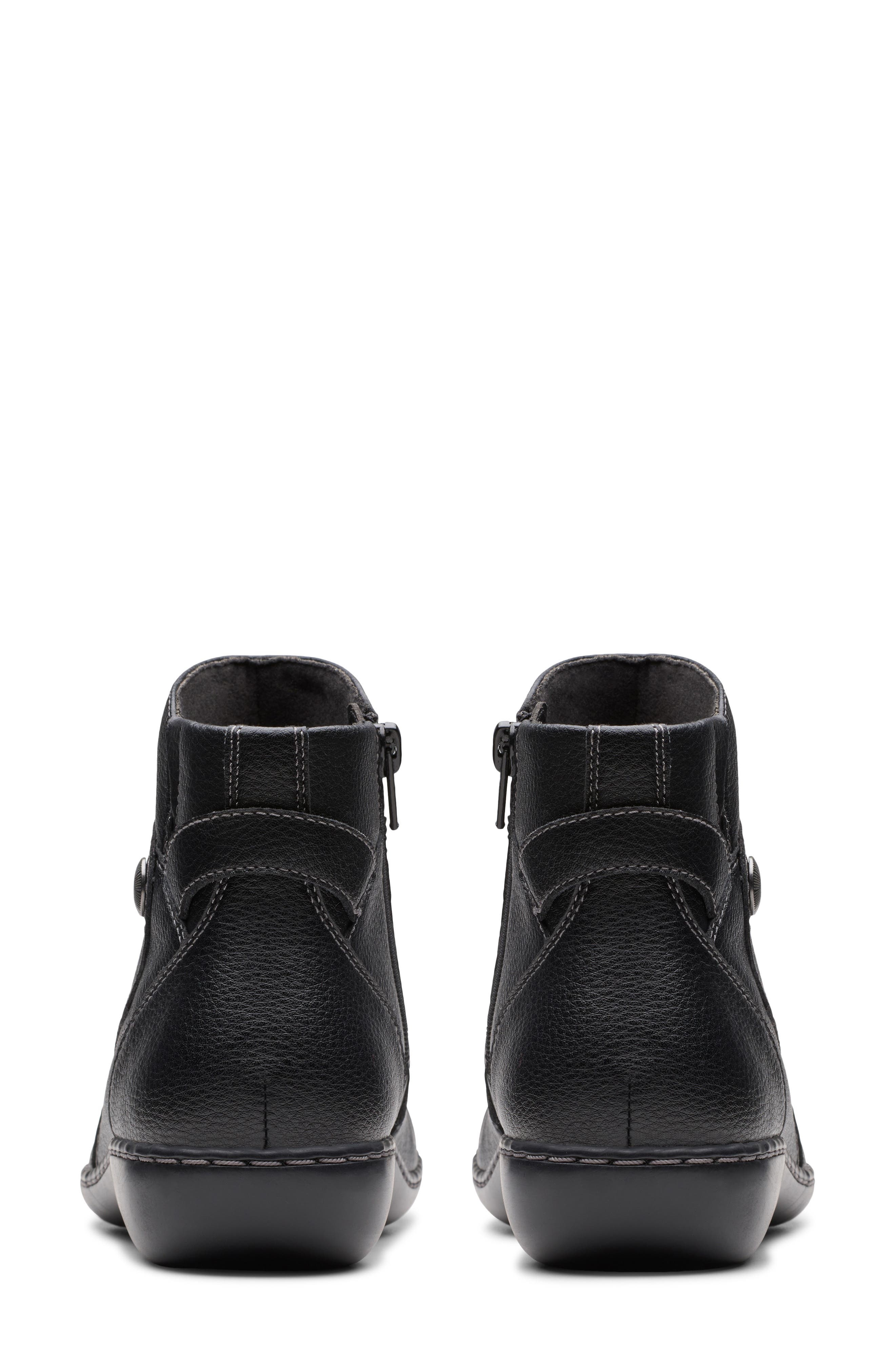 Ashland Mabel Leather Bootie, Alternate, color, BLACK TUMBLED