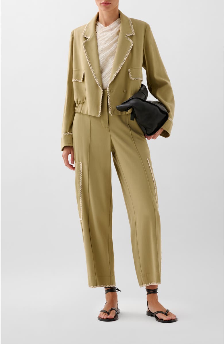 Scalpers Safari Stitching Jacket, Alternate, color, Khaki