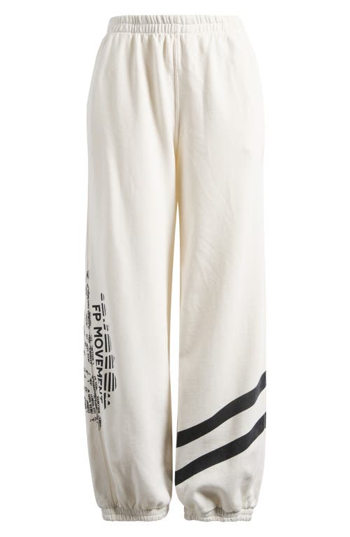 Free People Fp Movement All Star Oversize Graphic Joggers In White