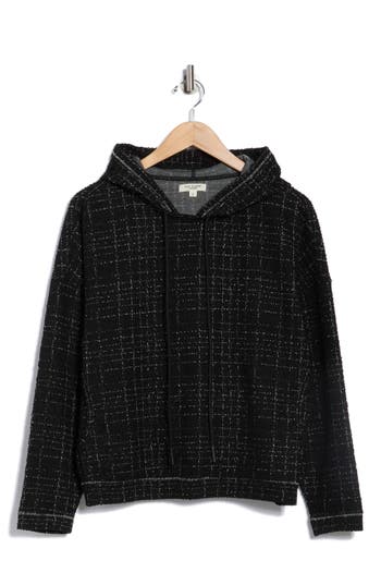 Max Studio Bouclé Hooded Sweater In Multi