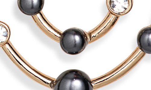 Vince Camuto Orbital Faux Pearl & Crystal Drop Earrings In Gold