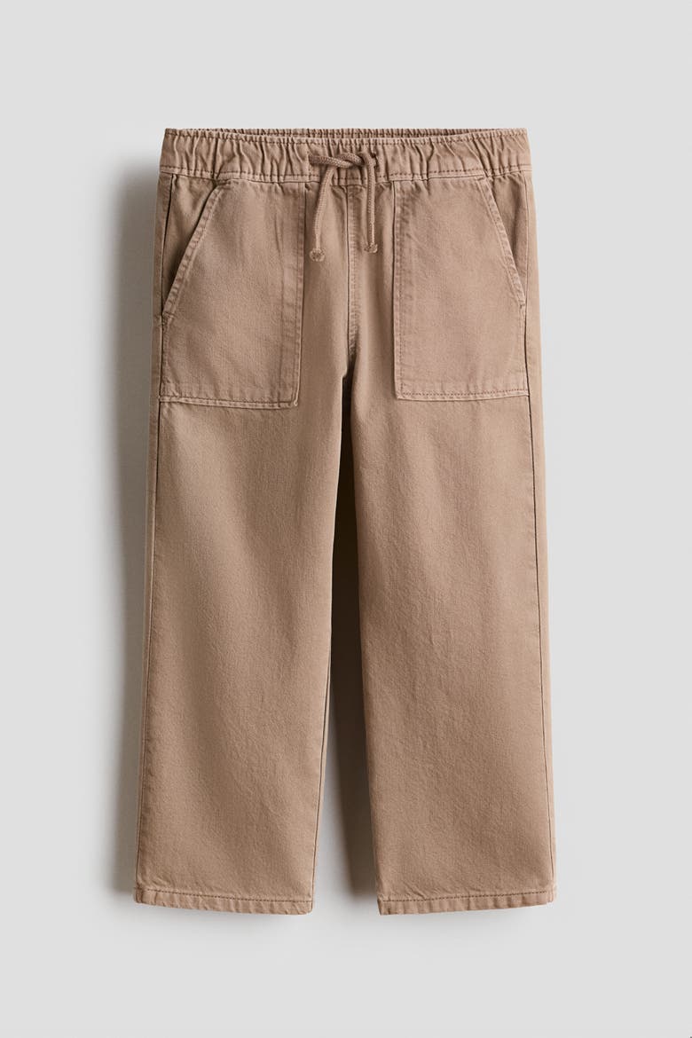 Cotton Twill Joggers, Alternate, color, Beige