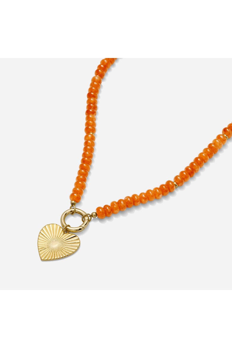Sweetheart Necklace, Main, color, Orange