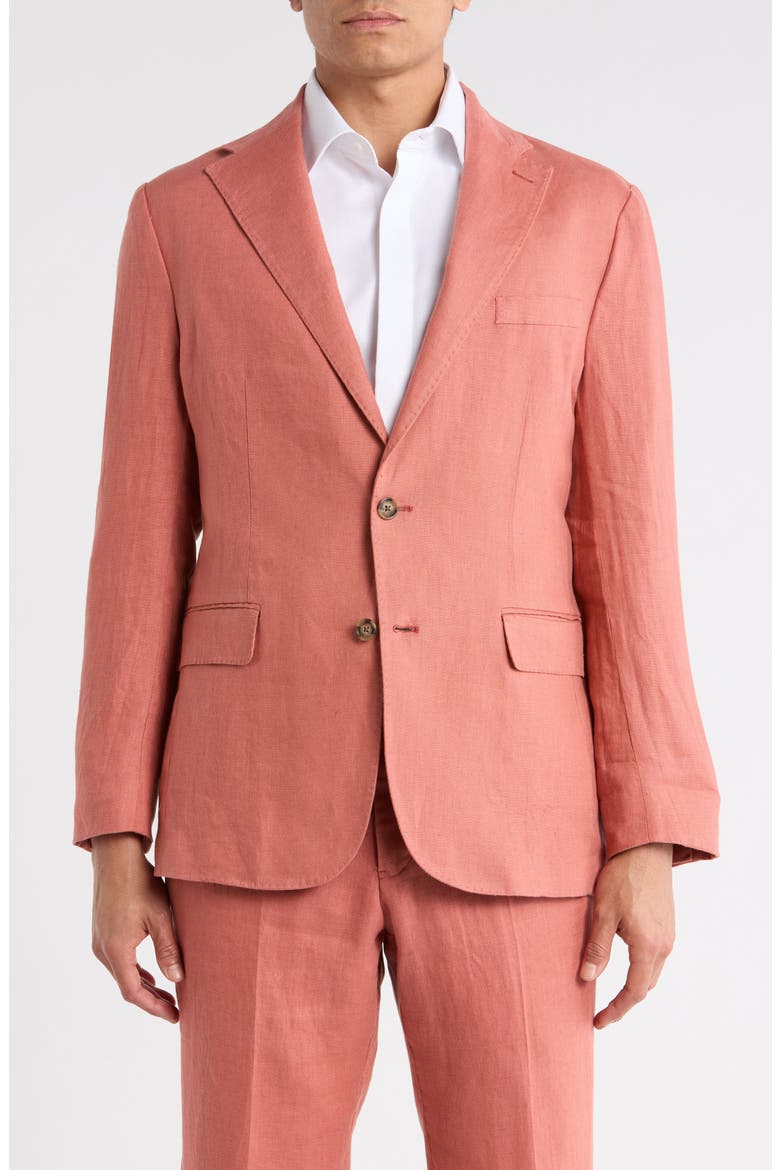 Lino Linen Sport Coat, Main, color, CANYON ROSE