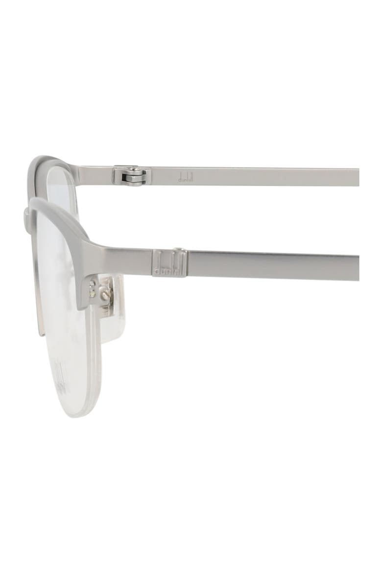 52mm Half Rim Rectangular Optical Glasses, Alternate, color, SILVER TRANSPARENT