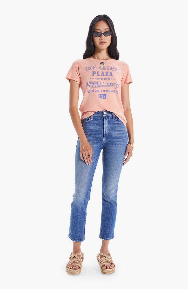 MOTHER The Itty Bitty Sinful Cotton & Linen Graphic Tee, Alternate, color,