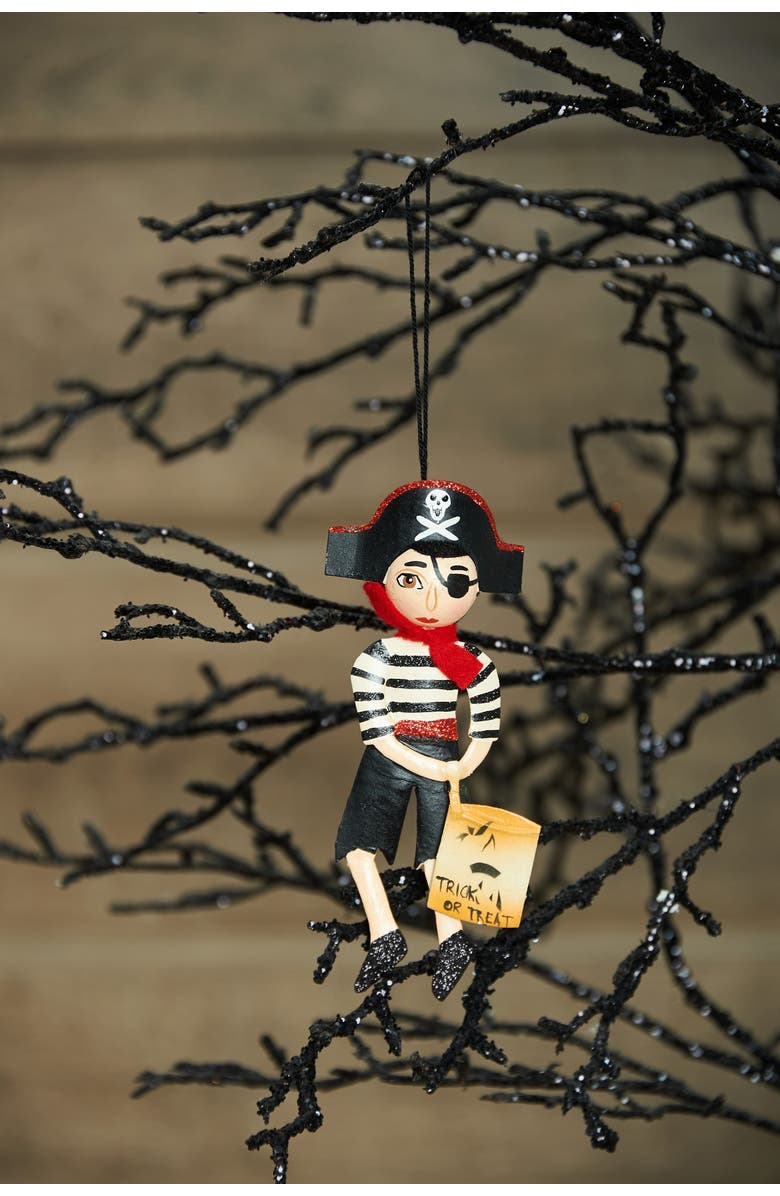 Gallerie II Jogger Pirate Tin Gathered Traditions Joe Spencer Halloween Ornament, Alternate, color, Black