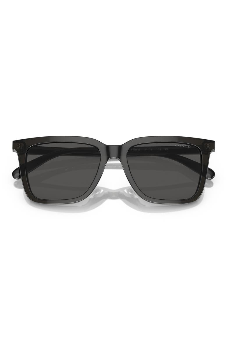 54mm Square Sunglasses, Alternate, color, DARK GREY / GREY SOLID