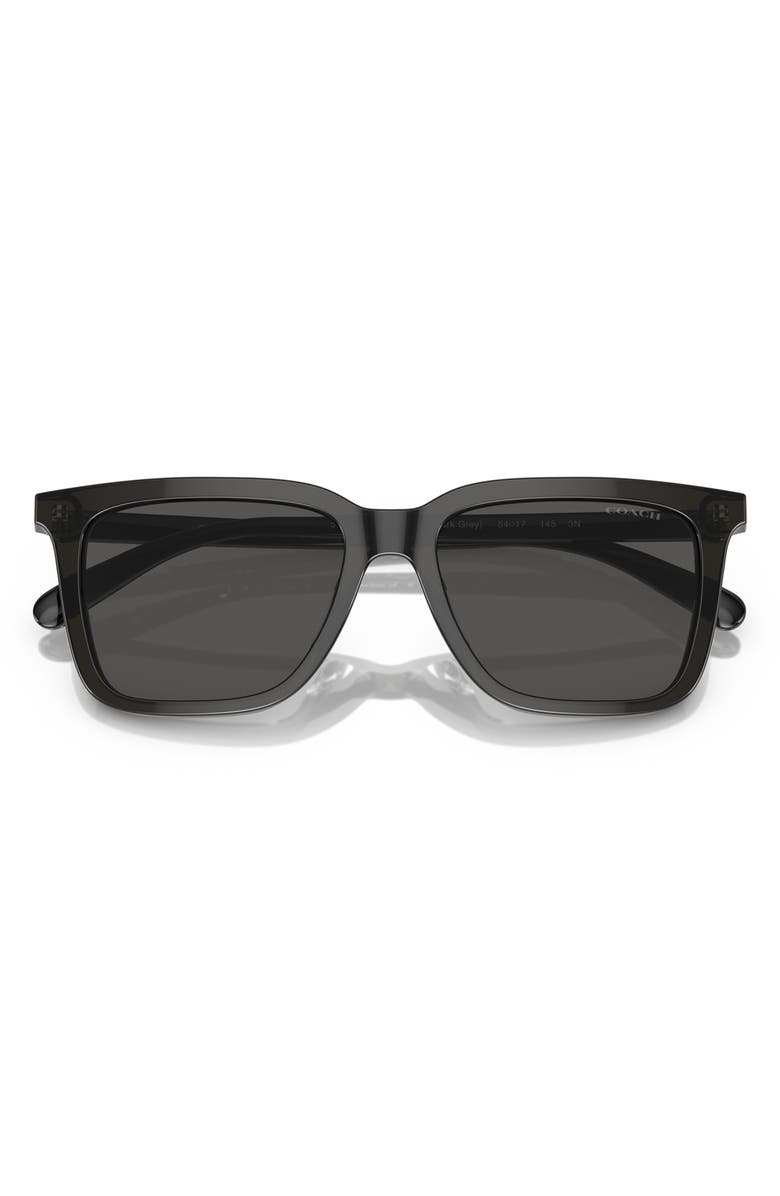 COACH 54mm Square Sunglasses, Alternate, color, Dark Grey / Grey Solid