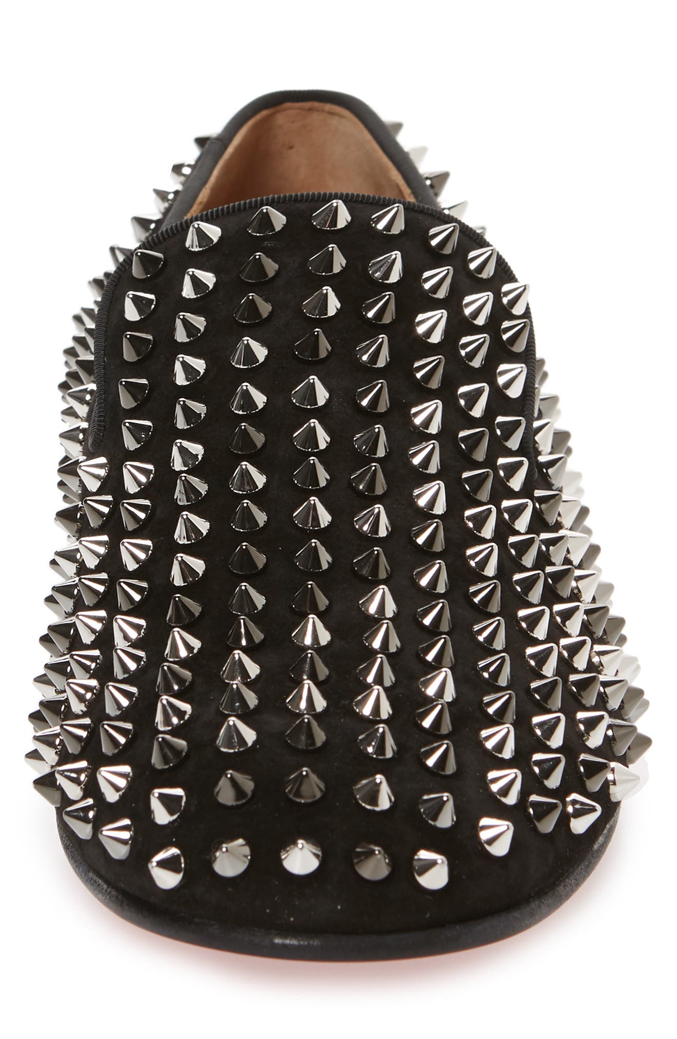 Christian Louboutin Rollerboy Spike Smoking Slipper, Alternate, color, 