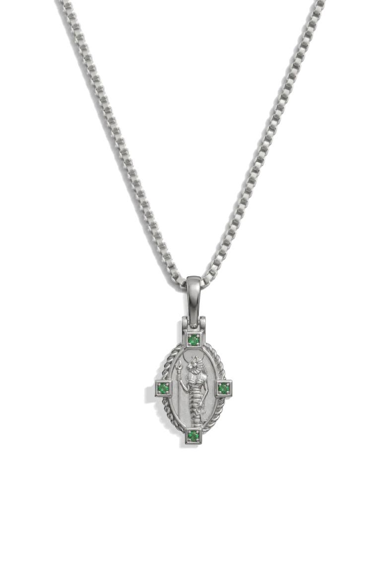 Sekhmet Bastet Goddess Necklace, Main, color, 925 STERLING SILVER