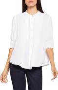 NYDJ Pleated Peasant Blouse
