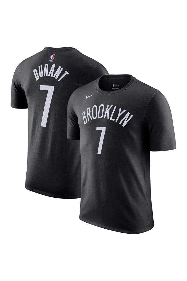 Men's Nike Kevin Durant Black Brooklyn Nets Icon 2022/23 Name & Number T-Shirt, Main, color, Black
