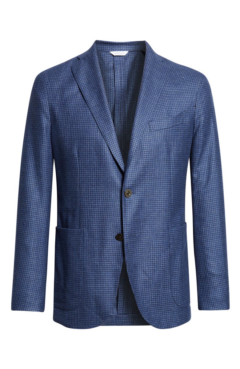Boglioli K-Jacket Check Wool, Silk & Linen Sport Coat, Alternate, color, Blue