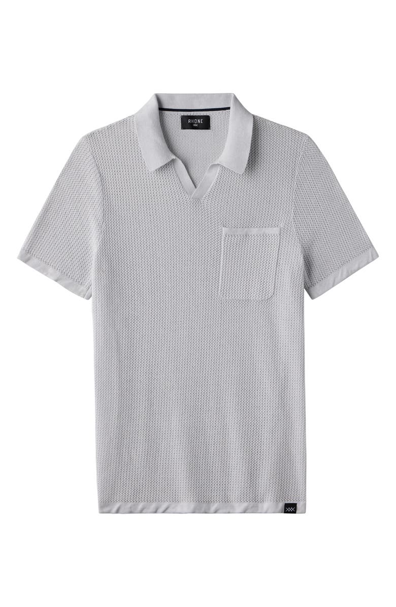 Rhone Coastal Johnny Collar Polo, Alternate, color, Sleet Gray