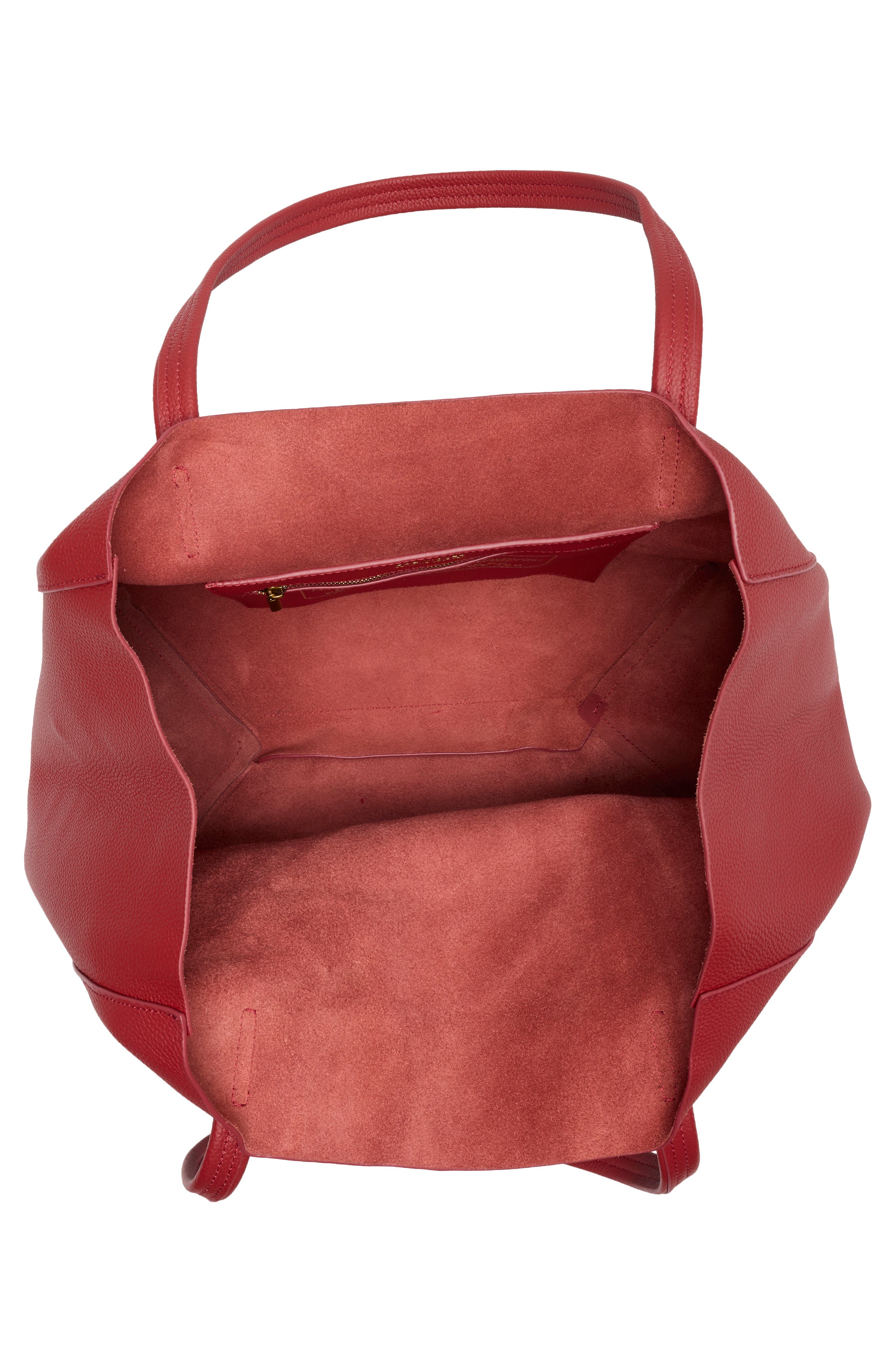 Jasmine Large Leather Tote, Alternate, color, RED