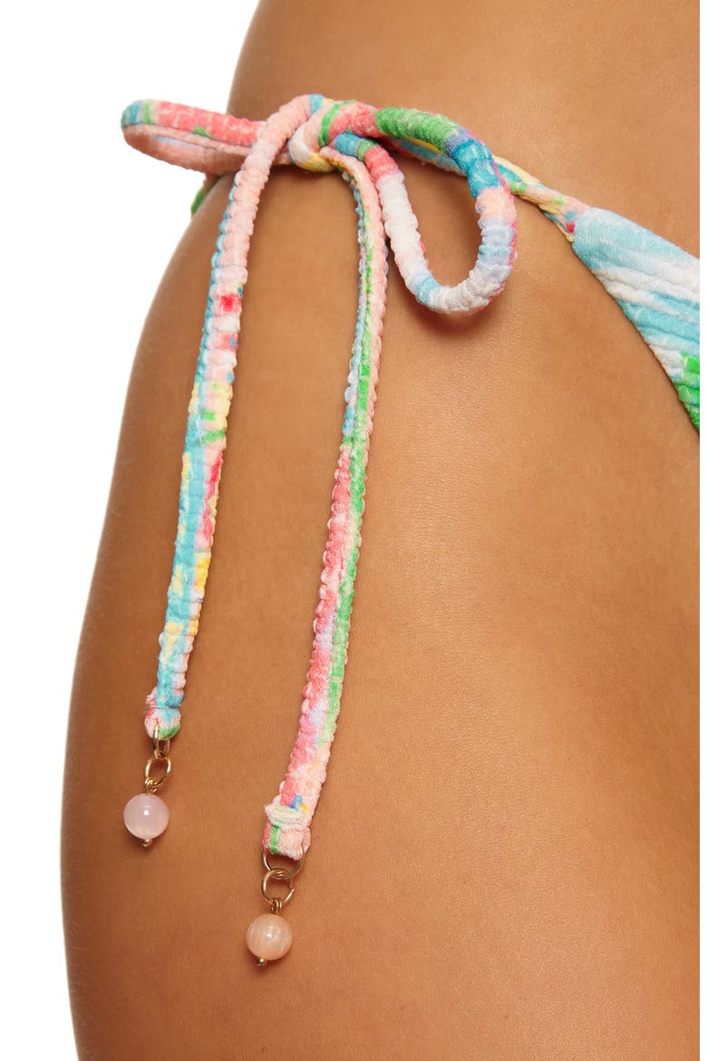 Corfu Side Tie Bikini Bottoms, Alternate, color, BLUE MULTI
