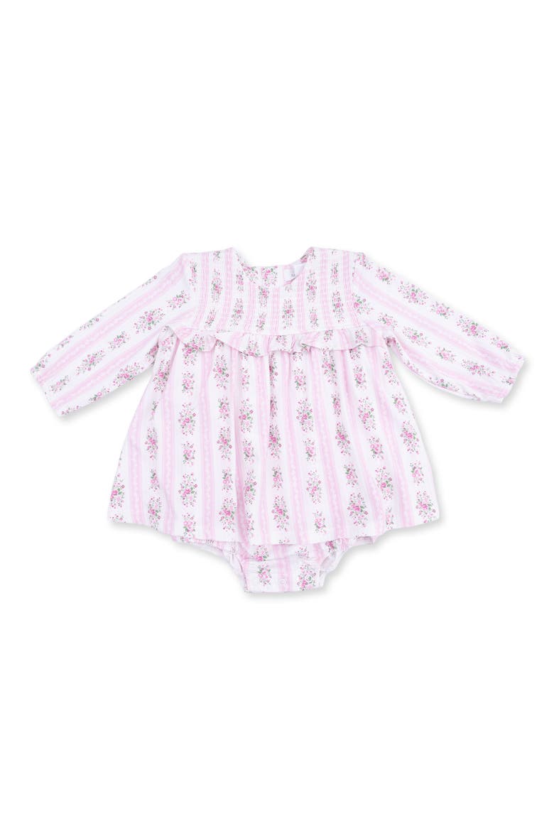 Kids' Bella Rose Stripe Romper, Main, color, PINK