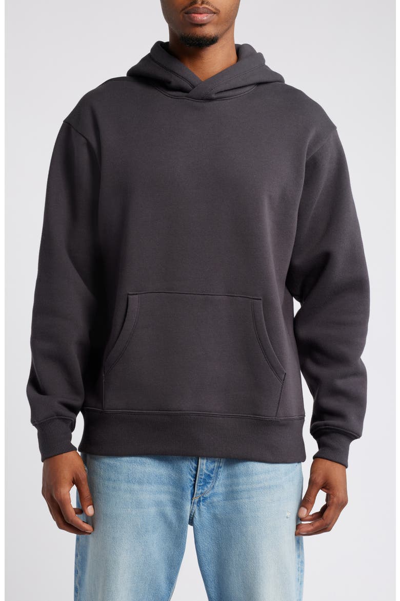 Fleece Hoodie, Main, color, BLACK FADED