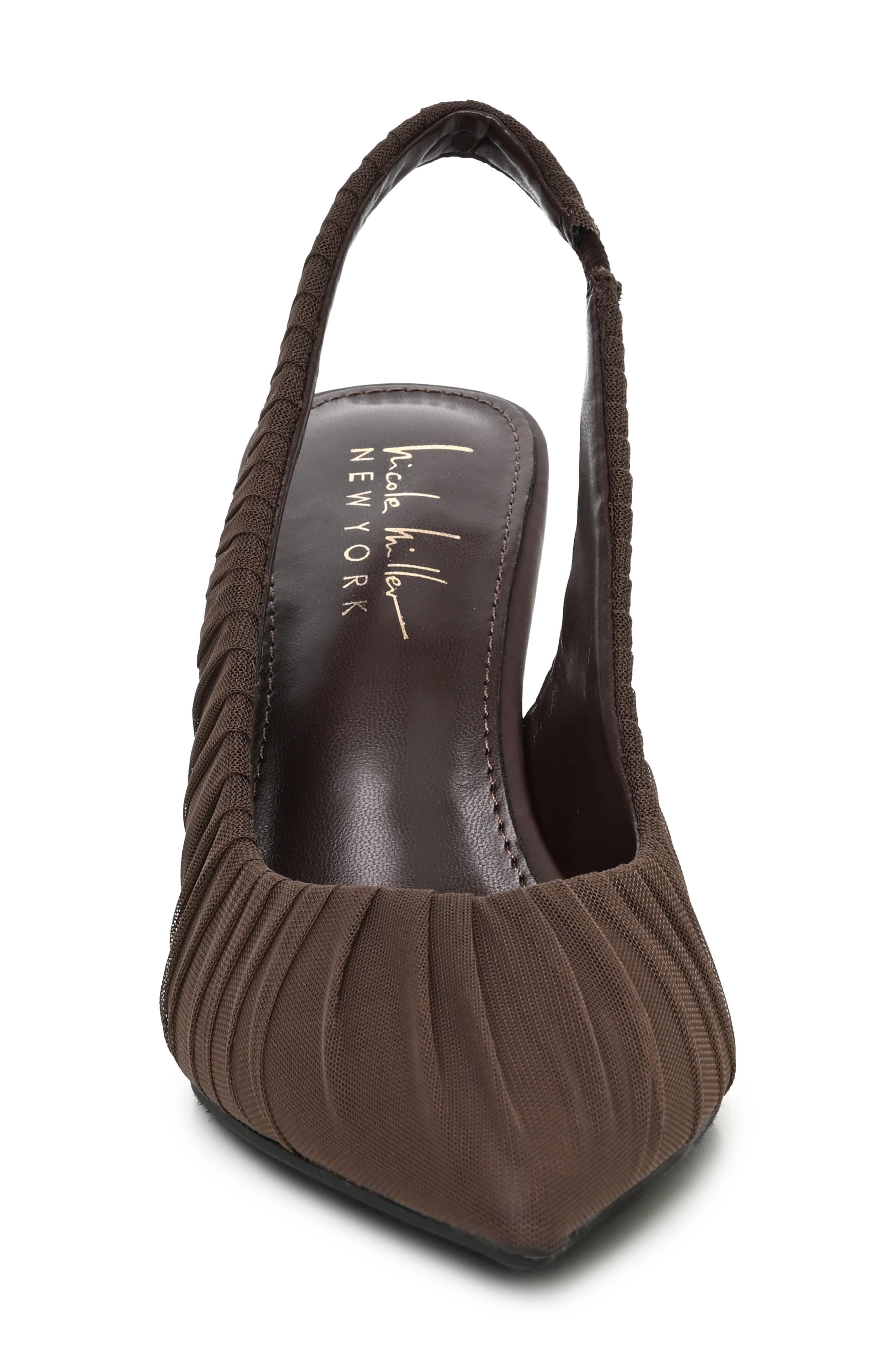Rougtie Pointed Toe Slingback Pump, Alternate, color, CHOCOLATE