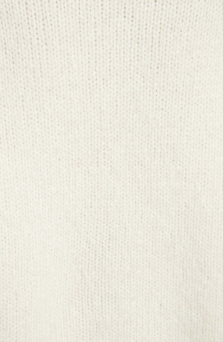 Tibi Genuine Alpaca Fur Trim Pompom Sweater, Alternate, color, 