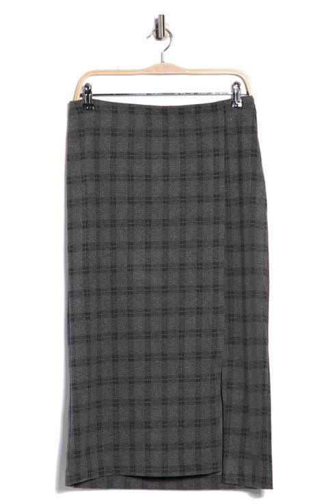 Faux Wrap Midi Skirt