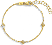 In Season Jewelry 14k Tiny Cross Link Bracelet
