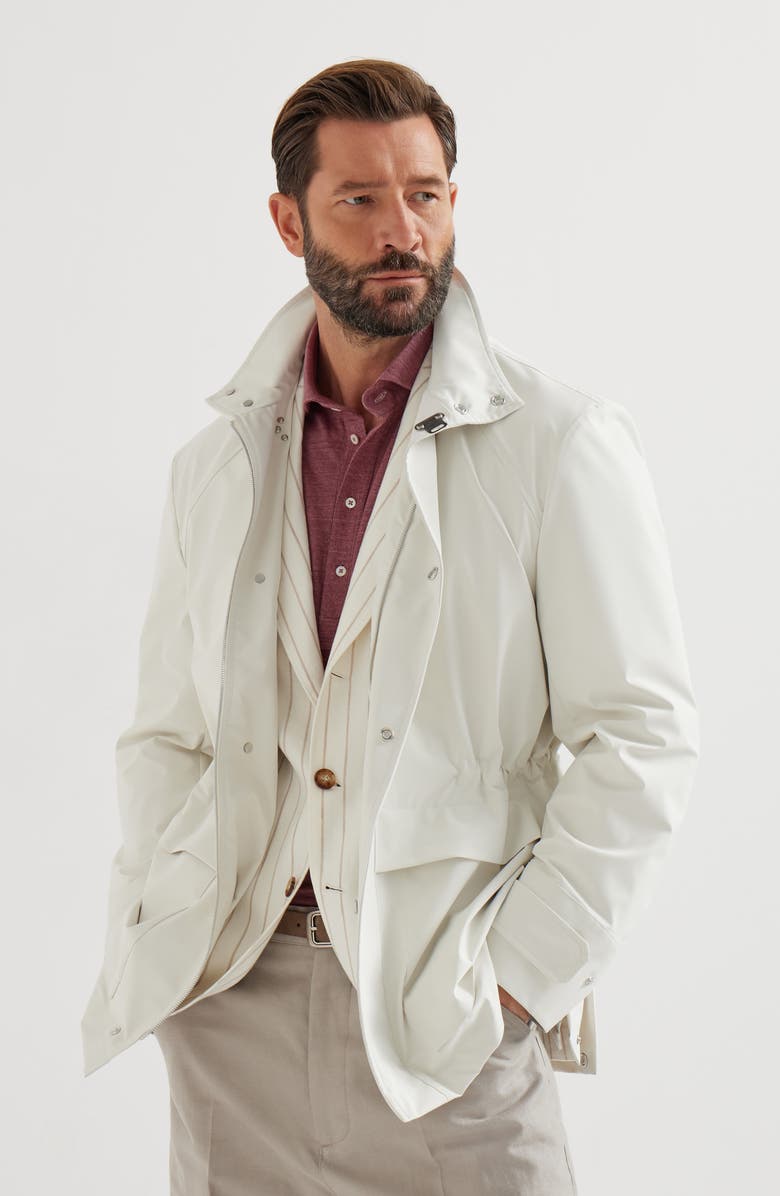 Brunello Cucinelli Field jacket, Alternate, color, Off-White