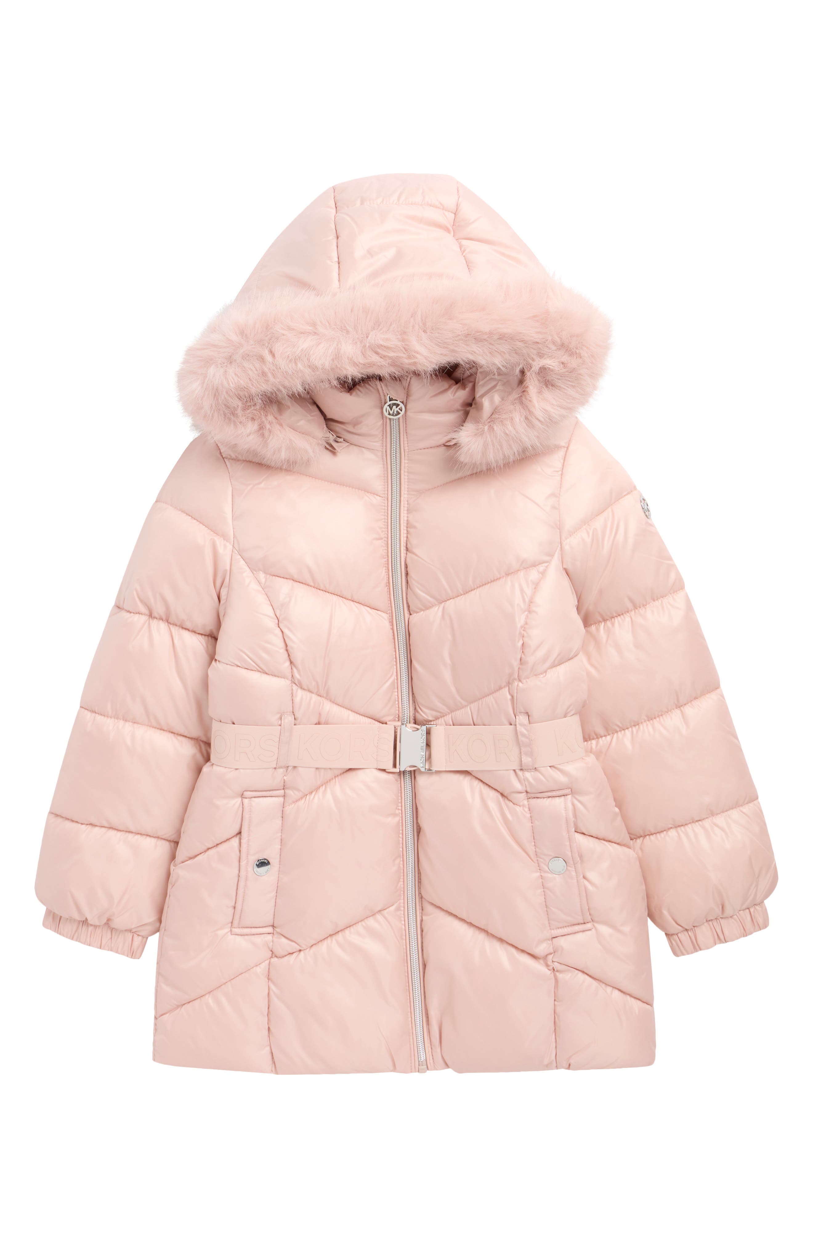 Kids' Stadium Puffer Jacket with Removable Faux Fur Trim Hood