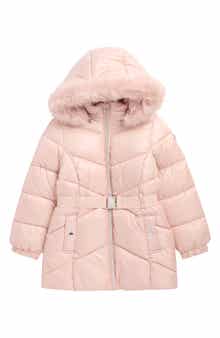 Kids' Stadium Puffer Jacket with Removable Faux Fur Trim Hood