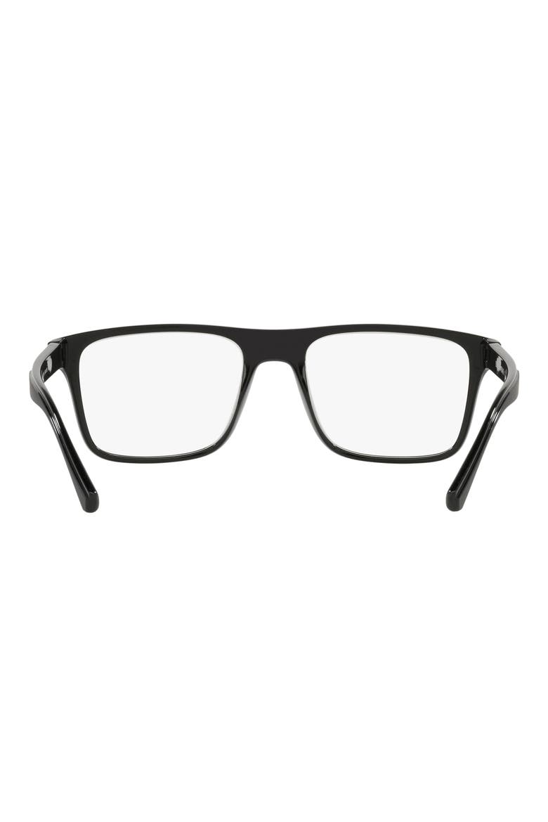 54mm Rectangular Optical Glasses, Alternate, color, SHINY BLACK / CLEAR