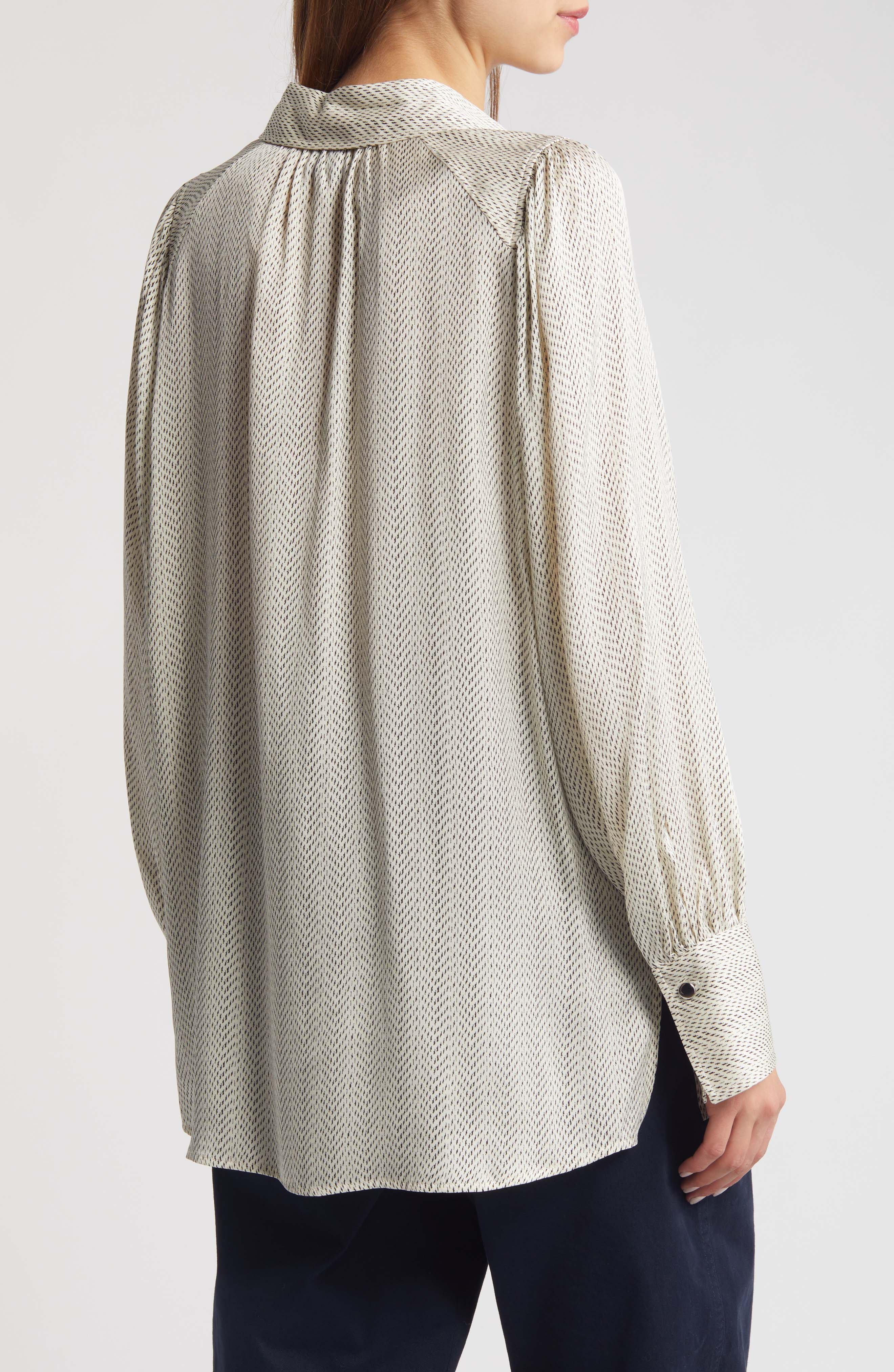 BOSS Beatana Microprint Button-Up Shirt (Women) | Nordstromrack