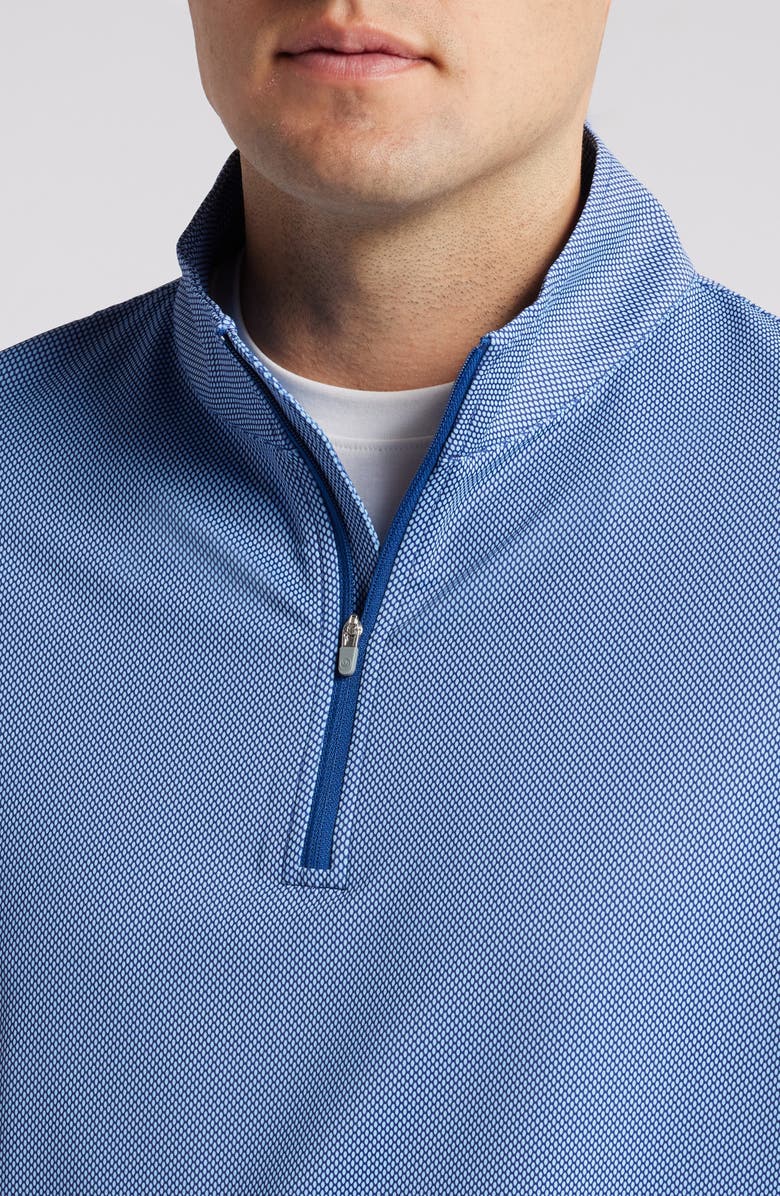 Peter Millar Perth Bird's Eye Performance Quarter Zip Pullover, Alternate, color, 