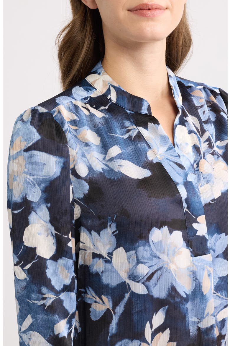 Floral Print Top, Alternate, color, DUTCH BLUE MULTI