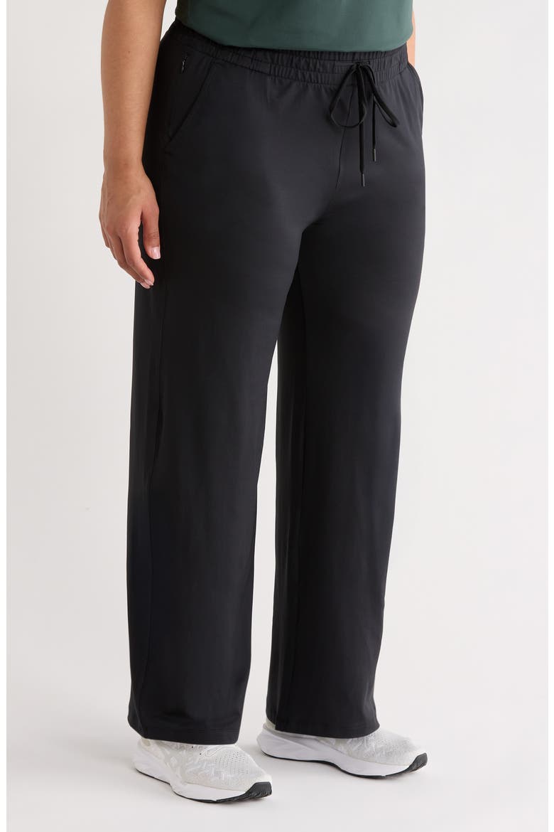 Move In Straight Leg Sweatpants, Alternate, color, BLACK