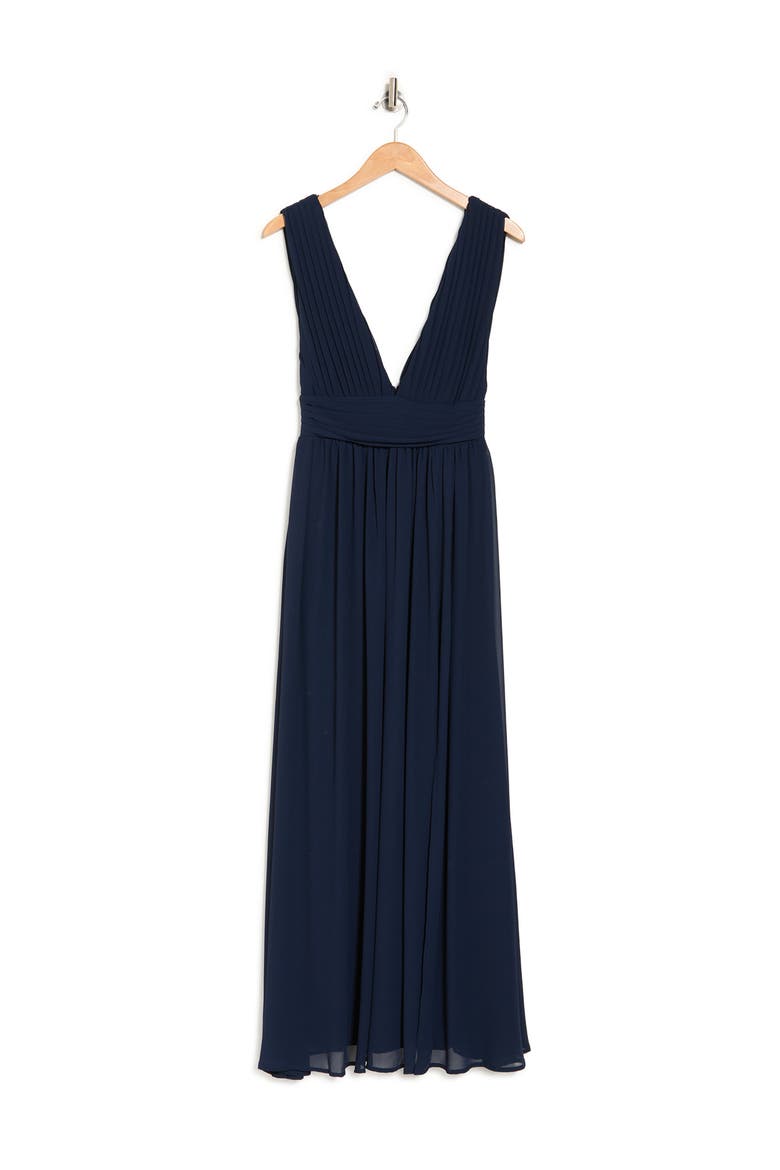 Athen Plunging V-Neck Maxi Dress, Alternate, color, NAVY BLAZER