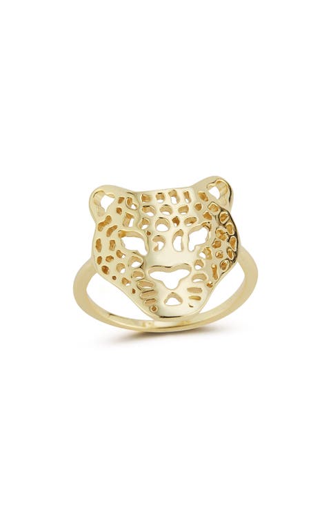 Sterling Silver Leopard Ring