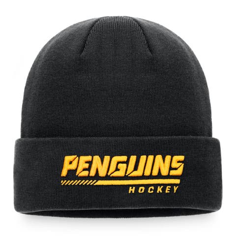 Men's Fanatics Branded Black Pittsburgh Penguins Authentic Pro Locker Room Cuffed Knit Hat