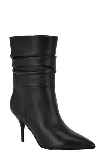 Calvin Klein Cerine Slouch Pointed Toe Bootie In Black
