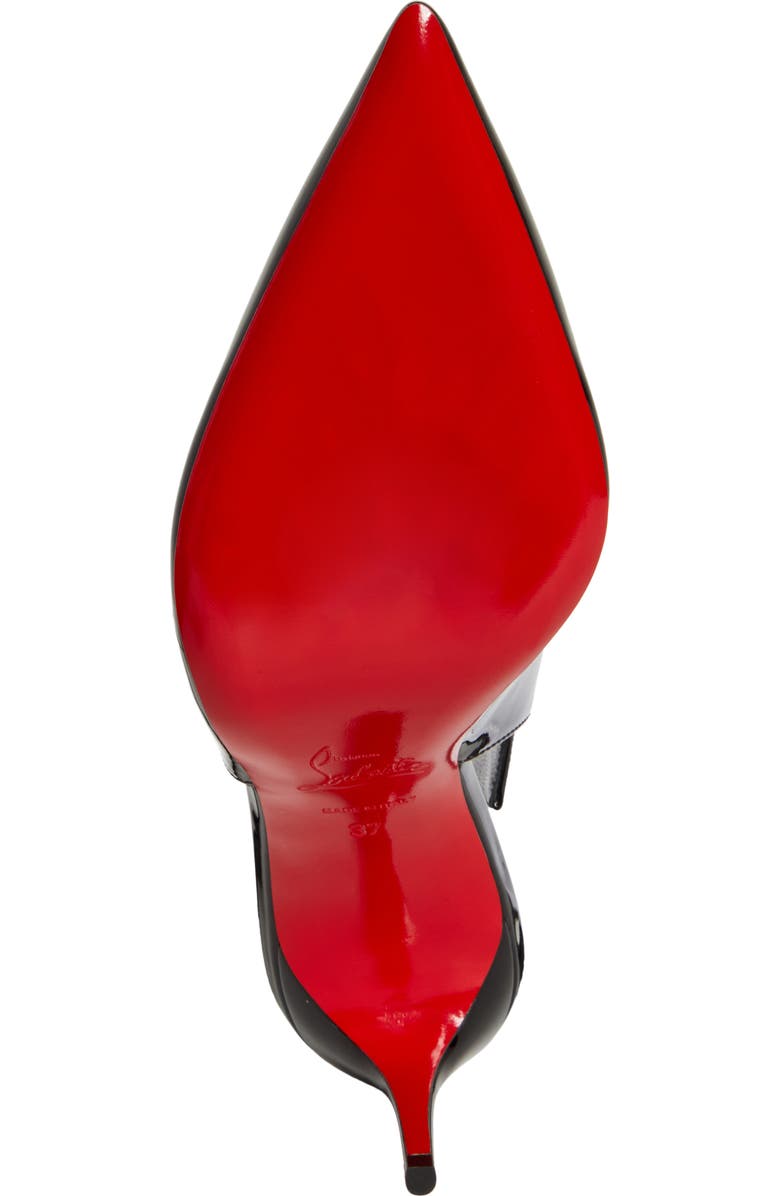 Christian Louboutin Hot Chick Pointed Toe Slingback Pump, Alternate, color, B439 Black/ Lin Black